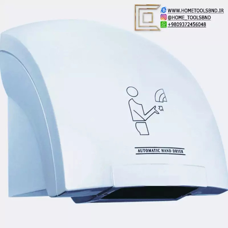 نصب دست خشککن اتوماتیک هایشین روی دیوار سرویس بهداشتی