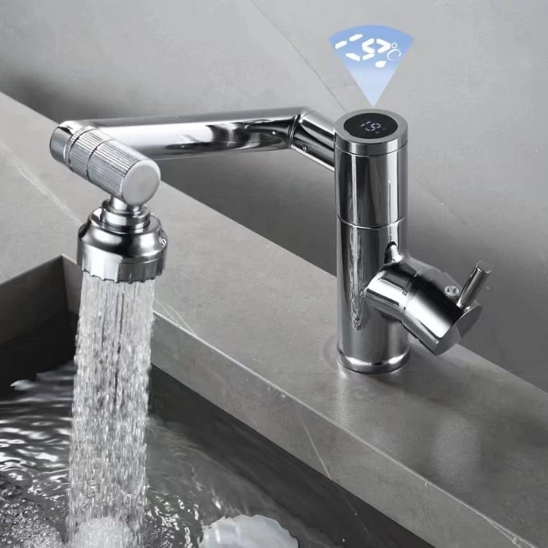 شیر روشویی با سنسور نمایش دما