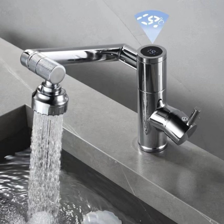 شیر روشویی با سنسور نمایش دما