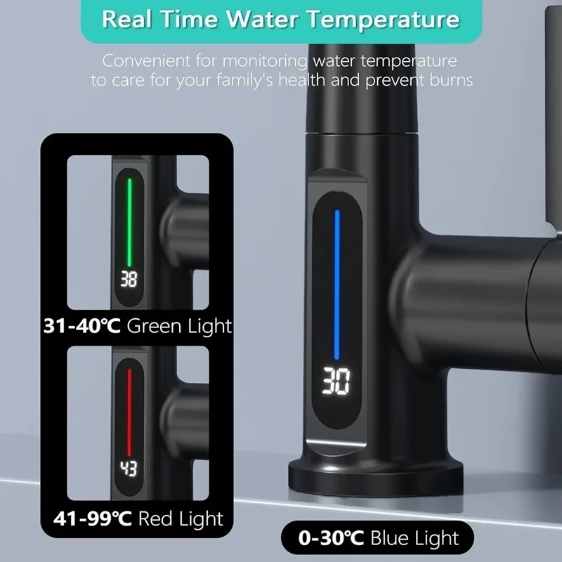 شیر ظرفشویی با نمایشگر LED دمای آب