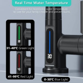 شیر ظرفشویی ضدزنگ با صفحه نمایش دما