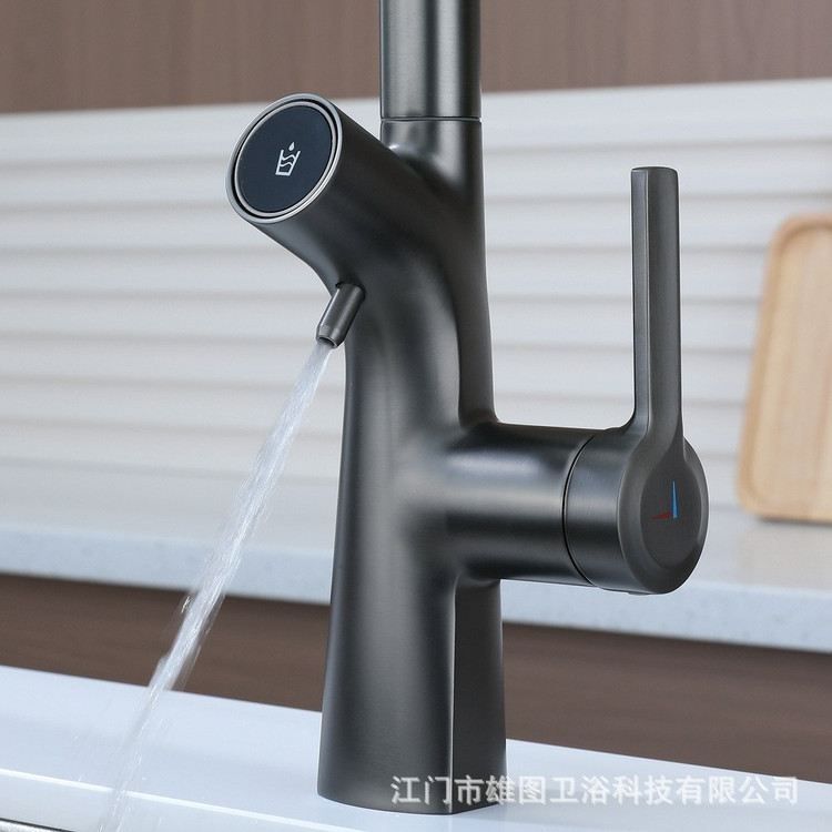 نمای نزدیک دکمه تعویض حالت آب معمولی و تصفیه شده