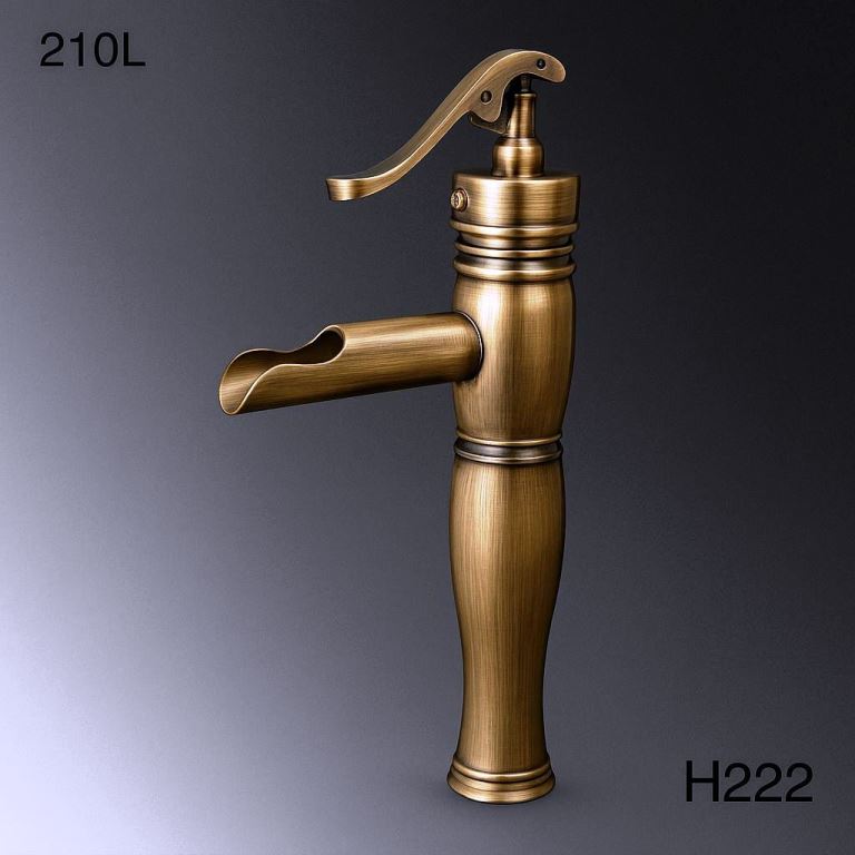 نمای جانبی شیر روشویی بامبو بلند