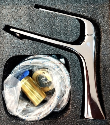 شیر روشویی سنگین وزن هایشن HS-107 با بدنه برنجی درخشان