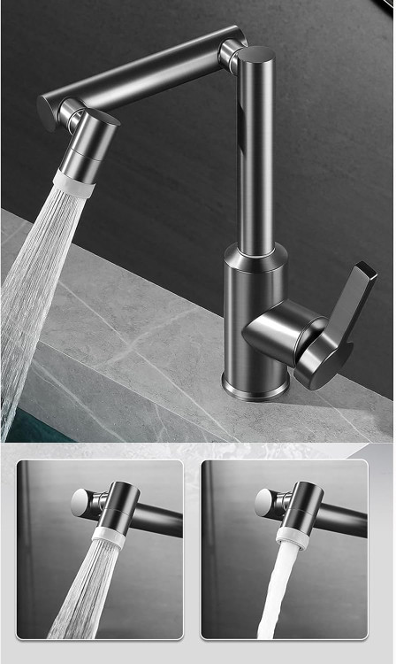 نمایش 4 حالت مختلف پاشش آب شیر