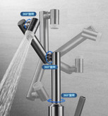 شیر در حال چرخش کامل در سینک آشپزخانه