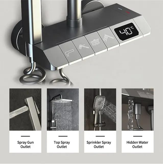 دوش حمام با طراحی پیانویی