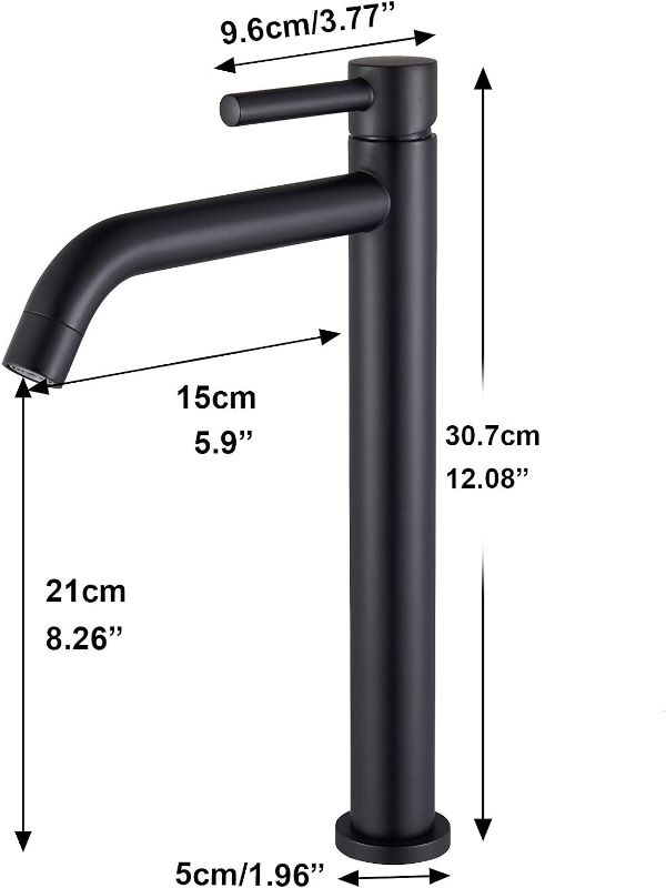 شیر روشویی پایه‌بلند BRIMIX مخصوص روشویی کابینتی