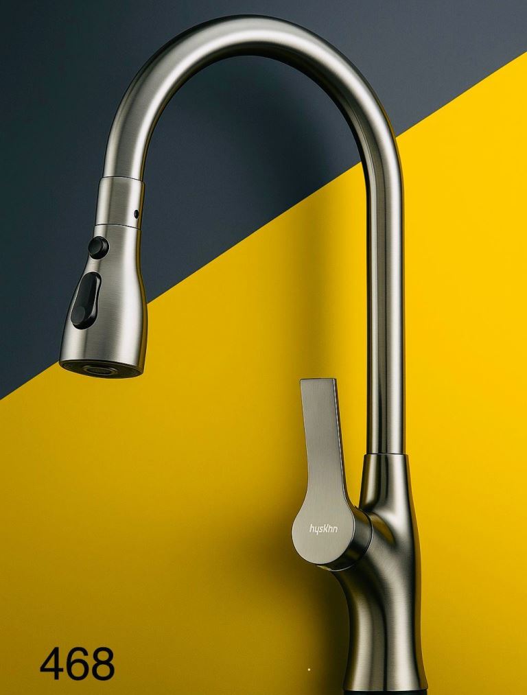 نمای جانبی شیر ظرفشویی شاوری Hyshin 60cm