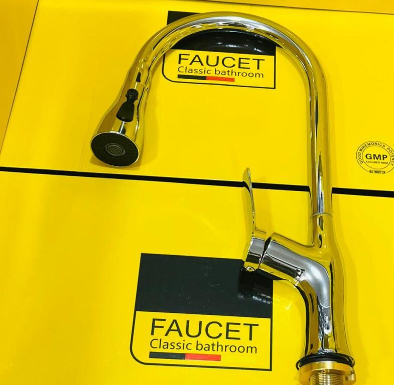 شیر ظرفشویی استیل ضدزنگ HS468 روی سینک بزرگ