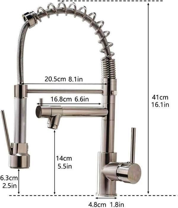 تصویر شیر ظرفشویی فنری Hyshin D60
