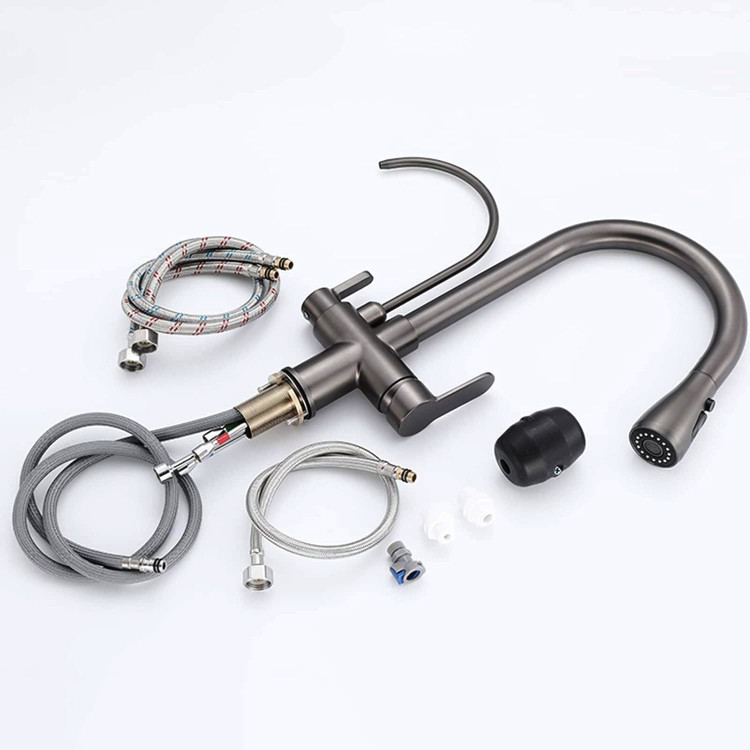 شیر ظرفشویی شاوری + فیلتر – نمای نزدیک سر شیر