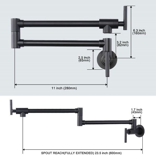 شیر قابلمه‌پرکن مدرن با بازوی تاشو