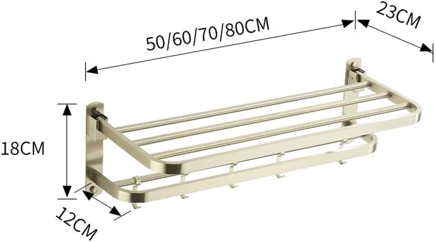 شلف حمام استیل تاشو با قابلیت تحمل وزن بالا