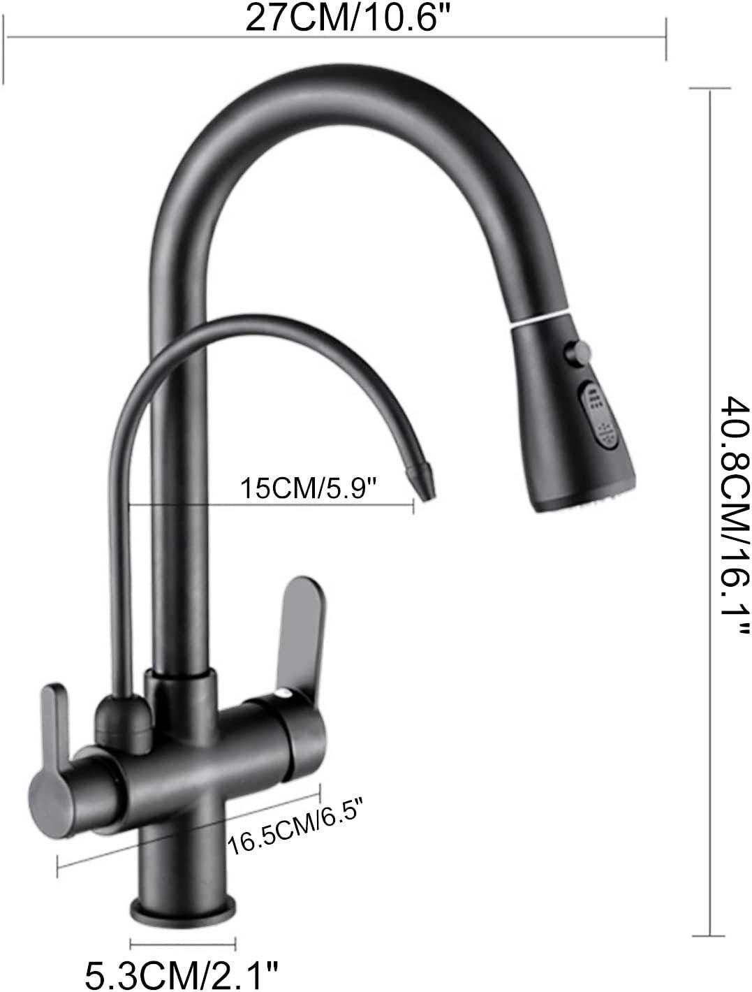 شیر ظرفشویی دوکاره شاوری همراه دوش پیانویی