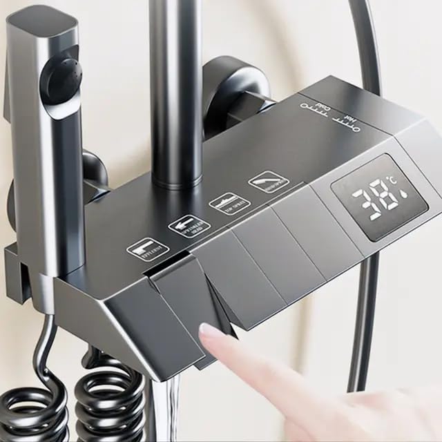 عکس دوش حمام پیانویی مدرن ضدزنگ