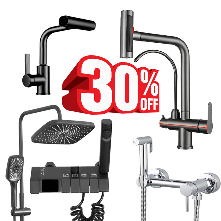 تصویر شیرآلات ست کامل برای حمام و آشپزخانه