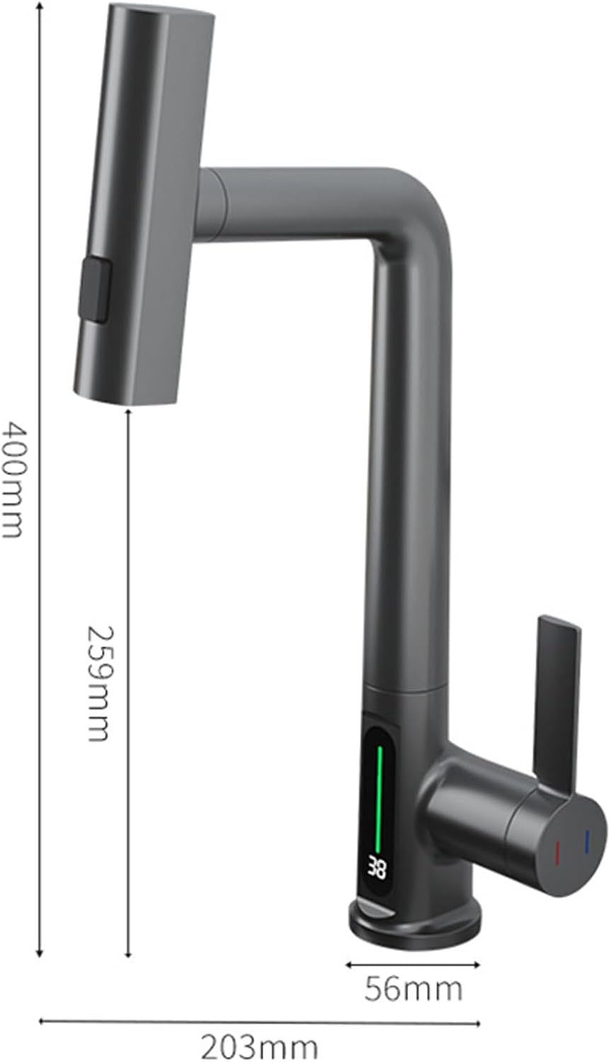 شیر ظرفشویی دیجیتال کروم مدرن