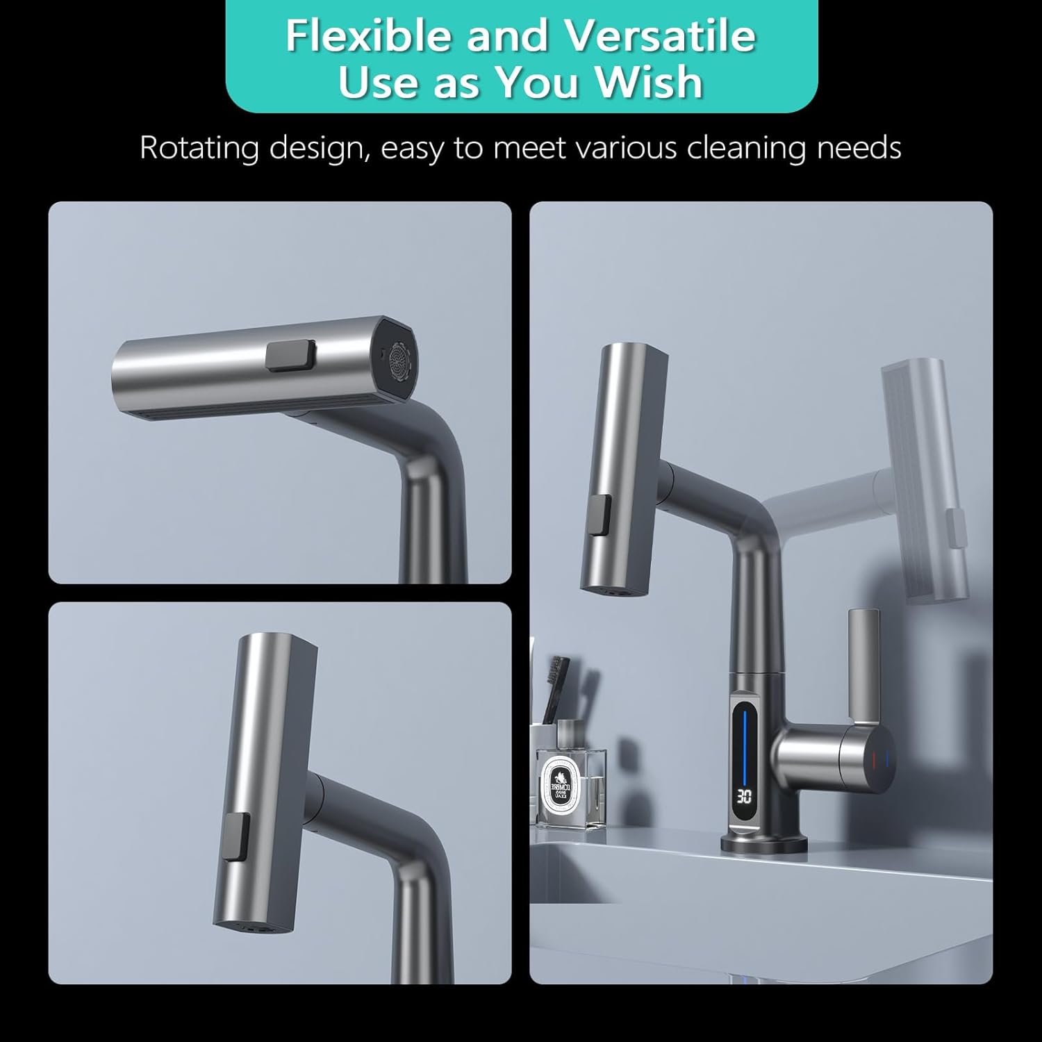 تصویر پک لوکس شیرآلات دیجیتال سه‌تکه