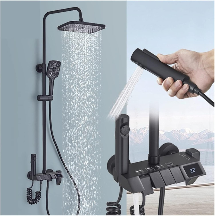 دوش LED با طراحی پیانویی حرفهای