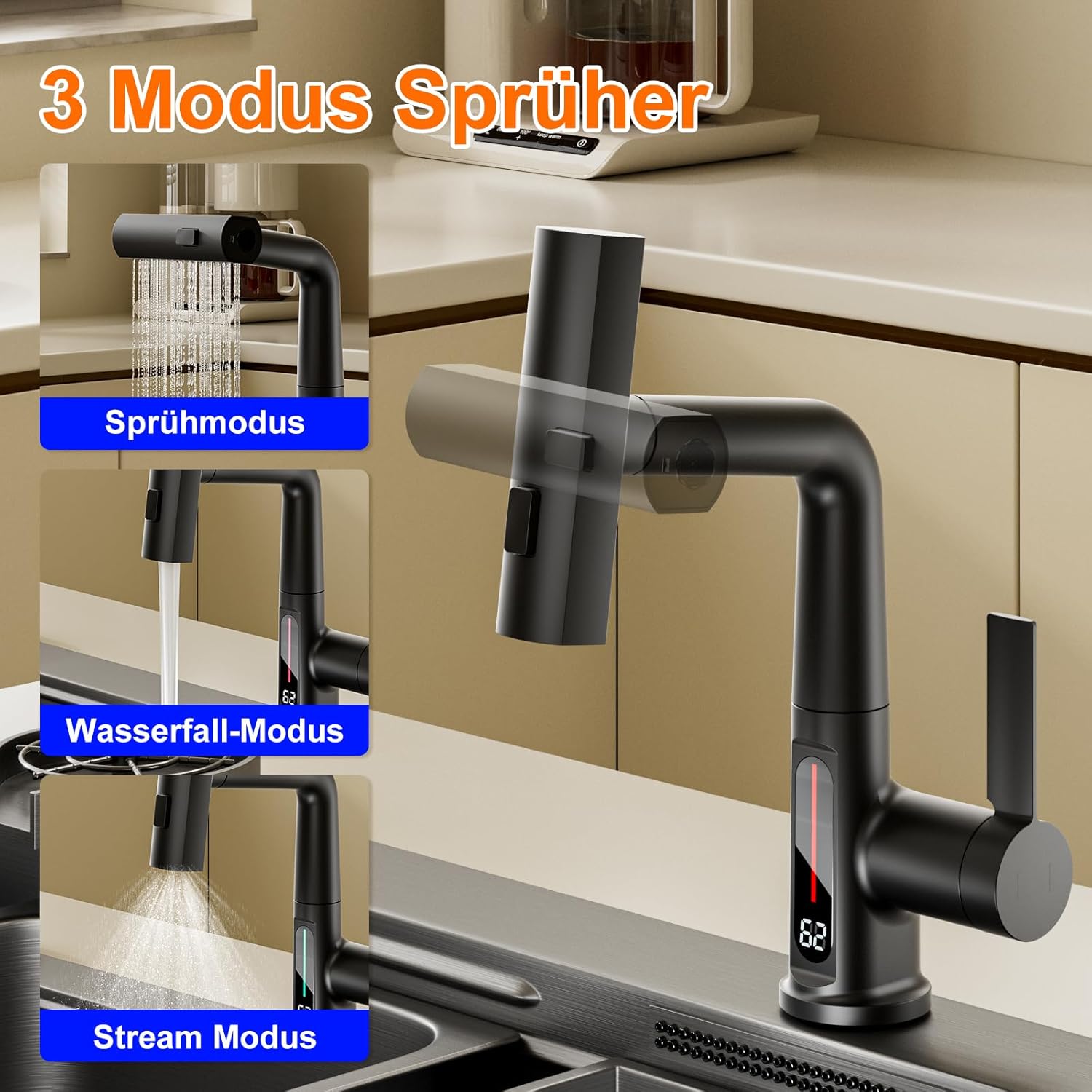 پک دو تکه شیرآلات هوشمند آشپزخانه