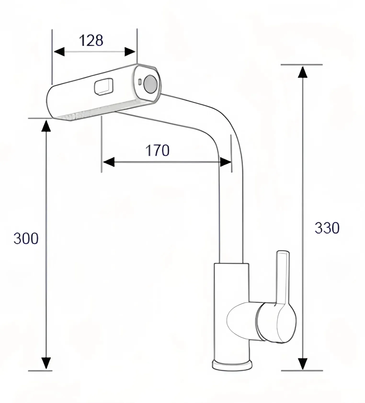 شیر روشویی چرخشی 360 درجه مدل HD405