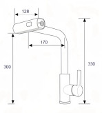 شیر روشویی چرخشی 360 درجه مدل HD405