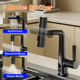 شیر ظرفشویی چهارحالته استیل با نازل 360 درجه