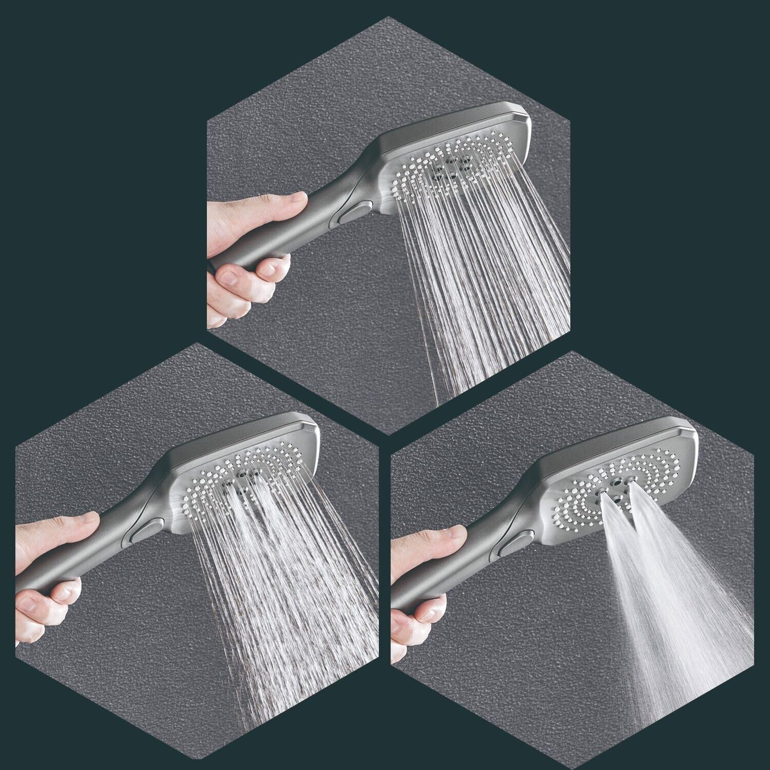 تصویر پک سه‌تایی شیرآلات VIP رنگ دودی