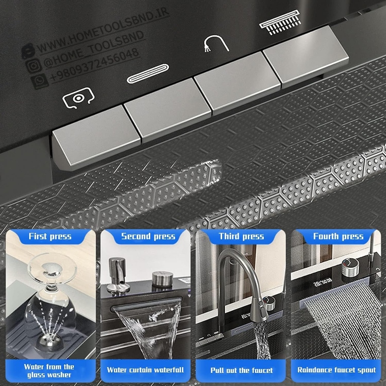 سینک پیانویی ۵ کلید مناسب آشپزخانه‌های مدرن و لوکس