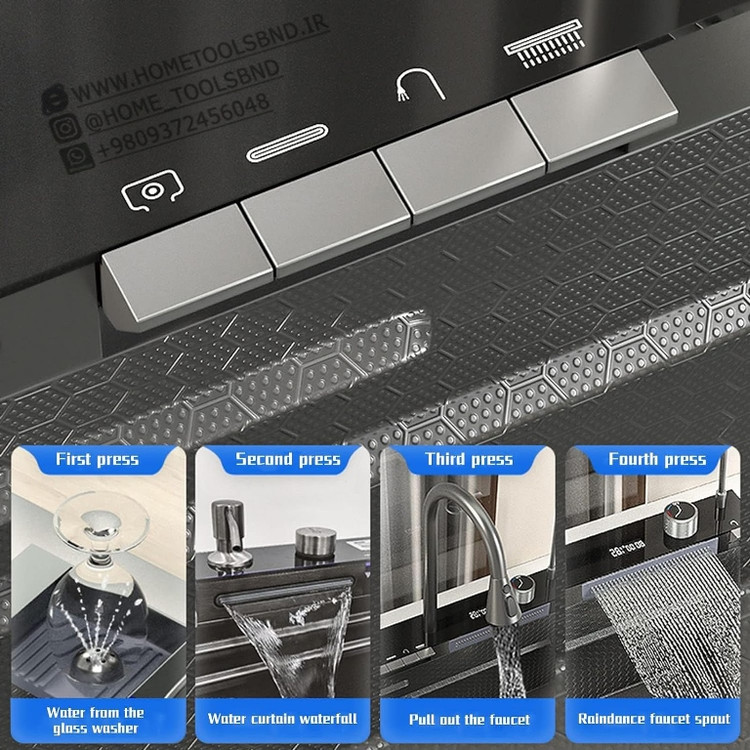 سینک پیانویی ۵ کلید مناسب آشپزخانههای مدرن و لوکس