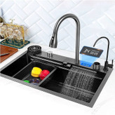 سینک ظرفشویی هوشمند پیانویی ۷ کلید HuaDiao با نمایشگر دیجیتال