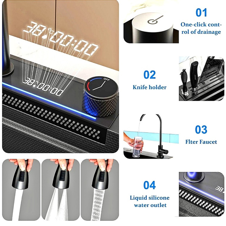 جریان آب یکنواخت و شاوری منعطف برای شستشوی آسان