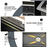 سینک ظرفشویی هوشمند پیانویی ۷ کلید HuaDiao با نمایشگر دیجیتال