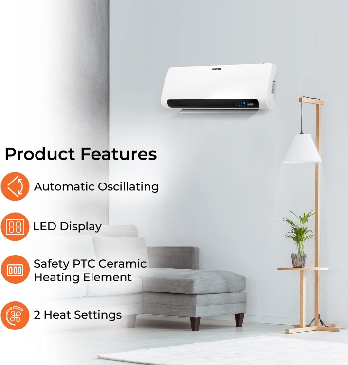 بخاری دیواری Geepas کممصرف