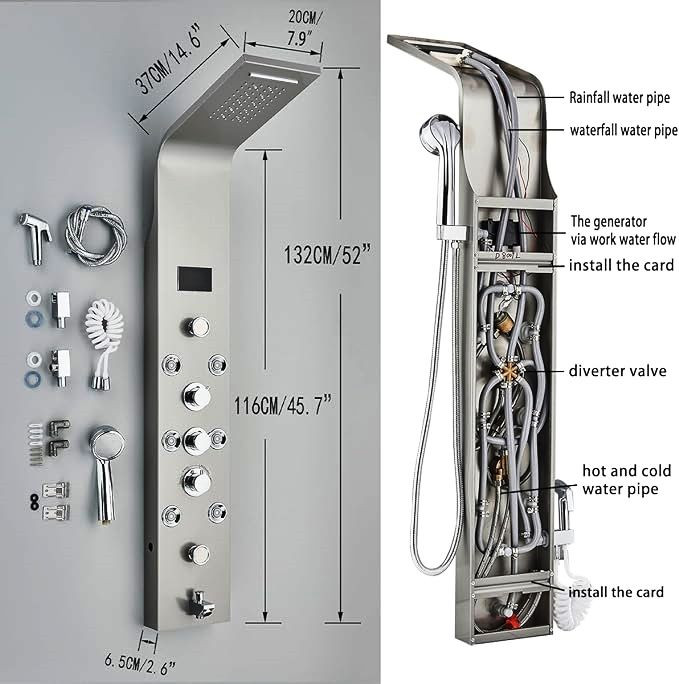 ماساژور آبی پنل دوش هوشمند PING