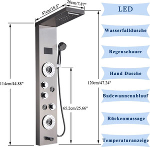 طراحی آلومینیومی پنل دوش SmartHydro