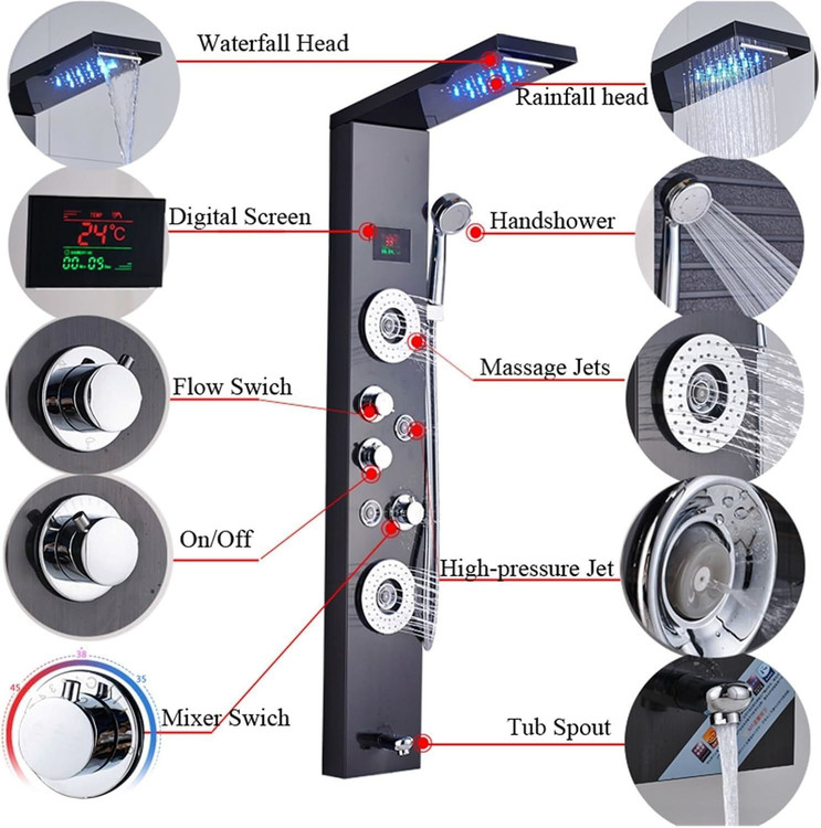 شیلنگ و سردوش دستی چندحالته PING