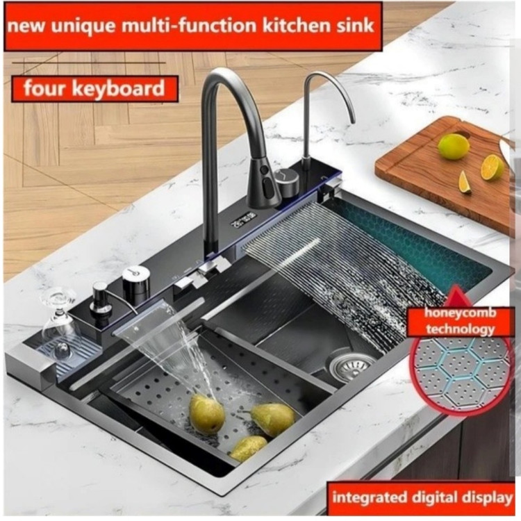 سینک ظرفشویی پیانویی HuaDiao 100 سانتی ضدزنگ