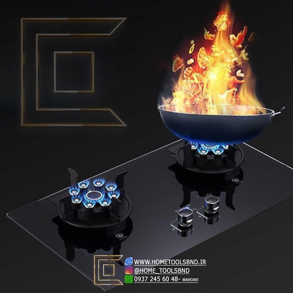 گاز رومیزی دو شعله مناسب برای آشپزخانه کوچک، کانتر و محیط کار