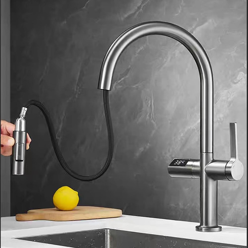 شیر ظرفشویی هوشمند HuaDiao HD-526 با نمایشگر دما