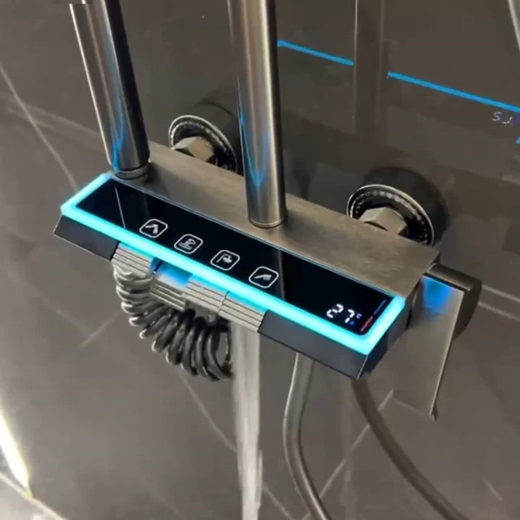 علم دوش دیجیتال رنگ دودی تیتانیومی