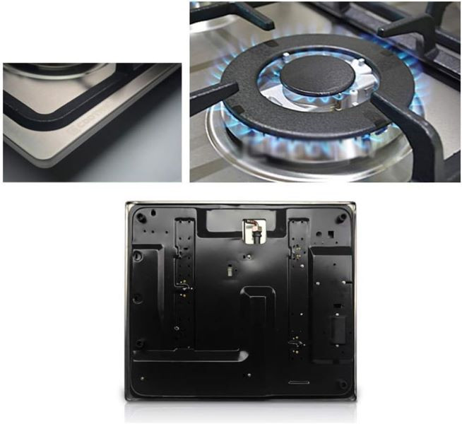 نصب آسان اجاق گاز چهار شعله در آشپزخانه