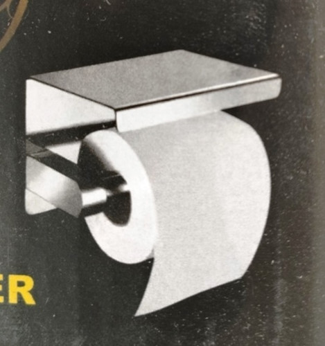 نمای جلو جا دستمال توالت استیل ضد زنگ