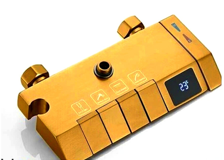 بدنه دوش حمام رنگ طلایی