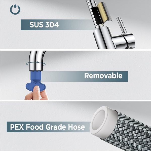 نصب شیر ظرفشویی MAK مدل 523 روی سینک