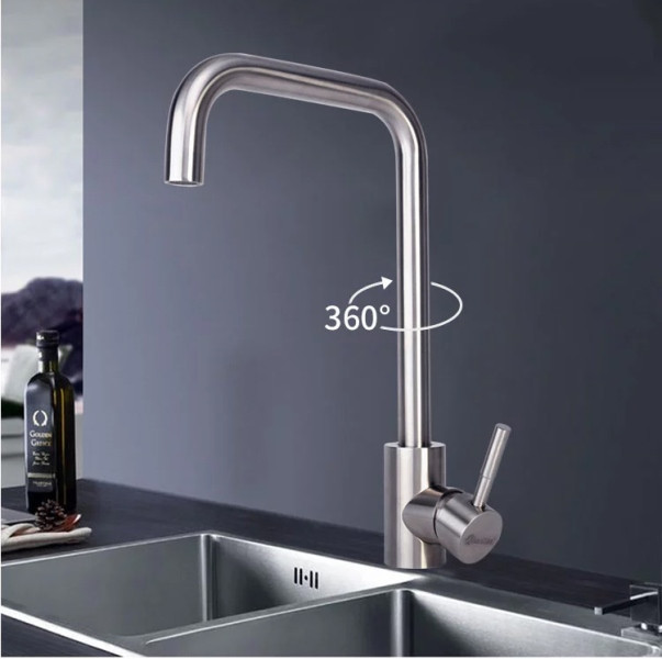 نمای نزدیک بدنه استیل شیر ظرفشویی MAK مدل 523