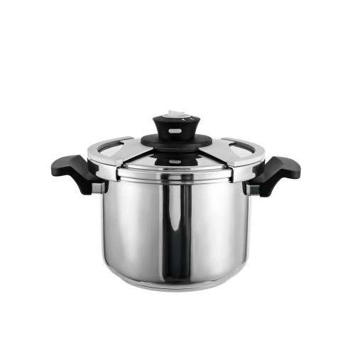 زودپز کلیپسی زیکو مدل ZC-3080 نمای نزدیک از دسته و قفل ایمنی