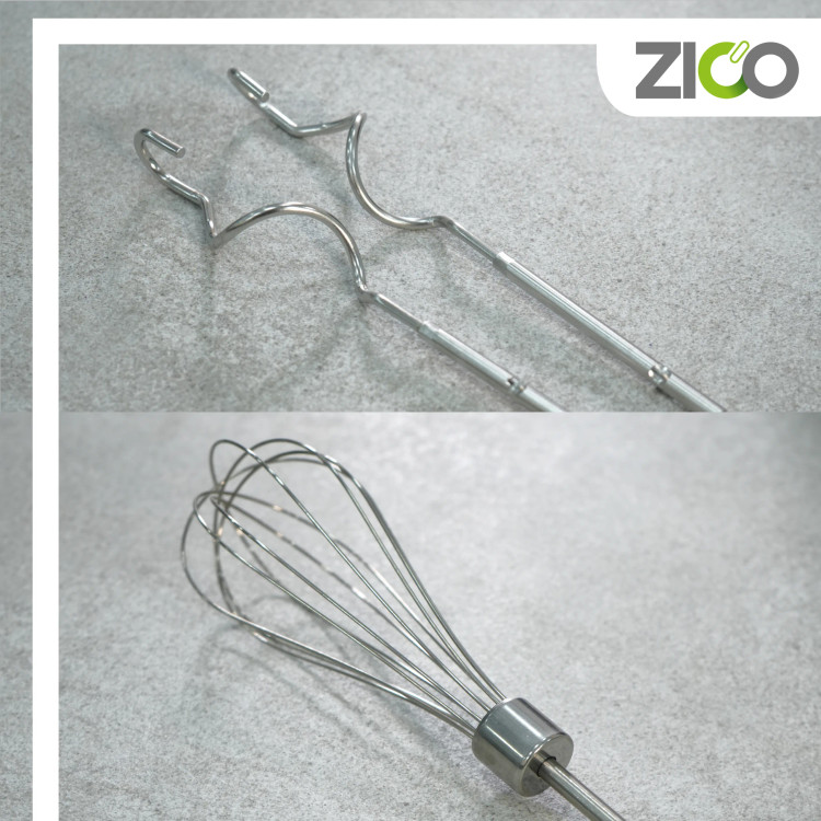 نمای نزدیک سریهای استیل ضدزنگ همزن برقی ZICO