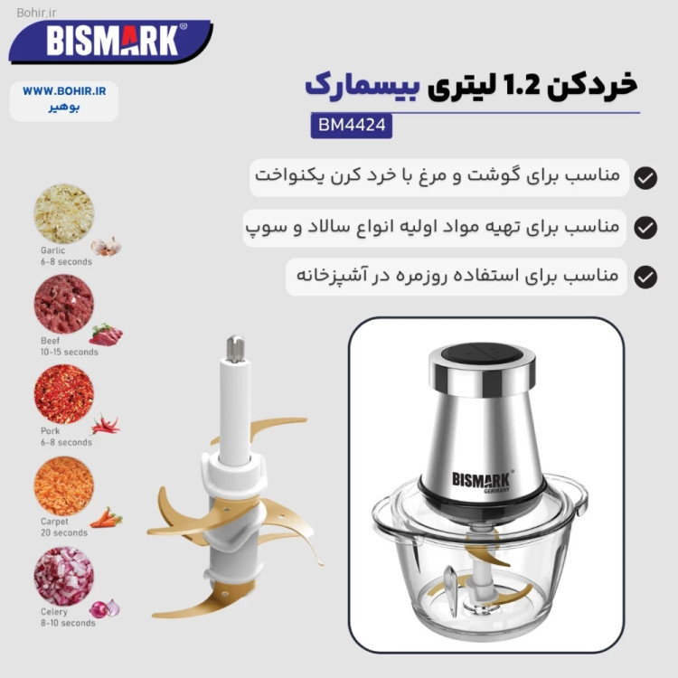 خردکن برقی بیسمارک در آشپزخانه
